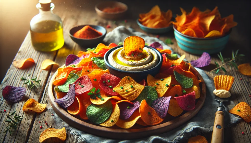 Veggie Chips and Hummus