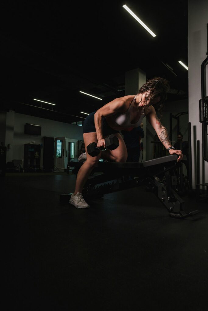 Dumbbell Bench Rows 