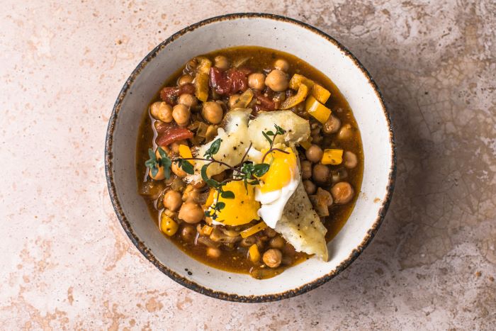 Chickpea and Egg Breakfast Hash